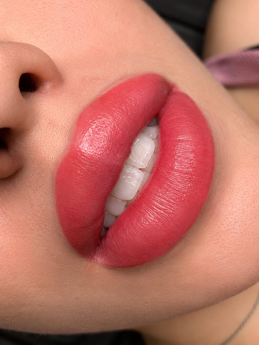 Lip blush permanent makeup result by Lady D Studio Nicosia