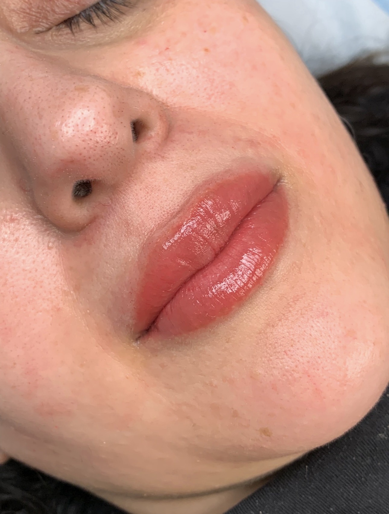 Lip blush permanent makeup result by Lady D Studio Nicosia