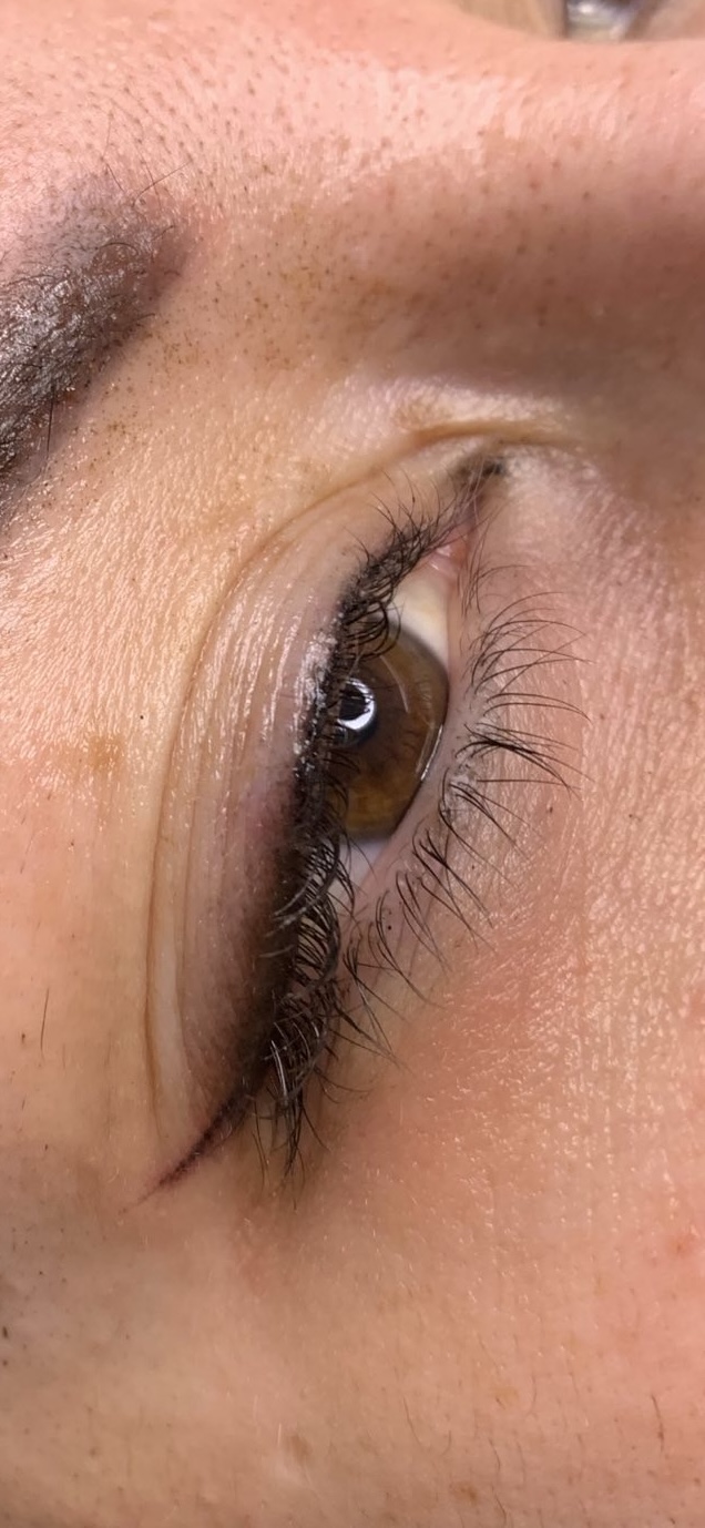 Permanent eyeliner close-up result — Beauty by Lady D, Nicosia